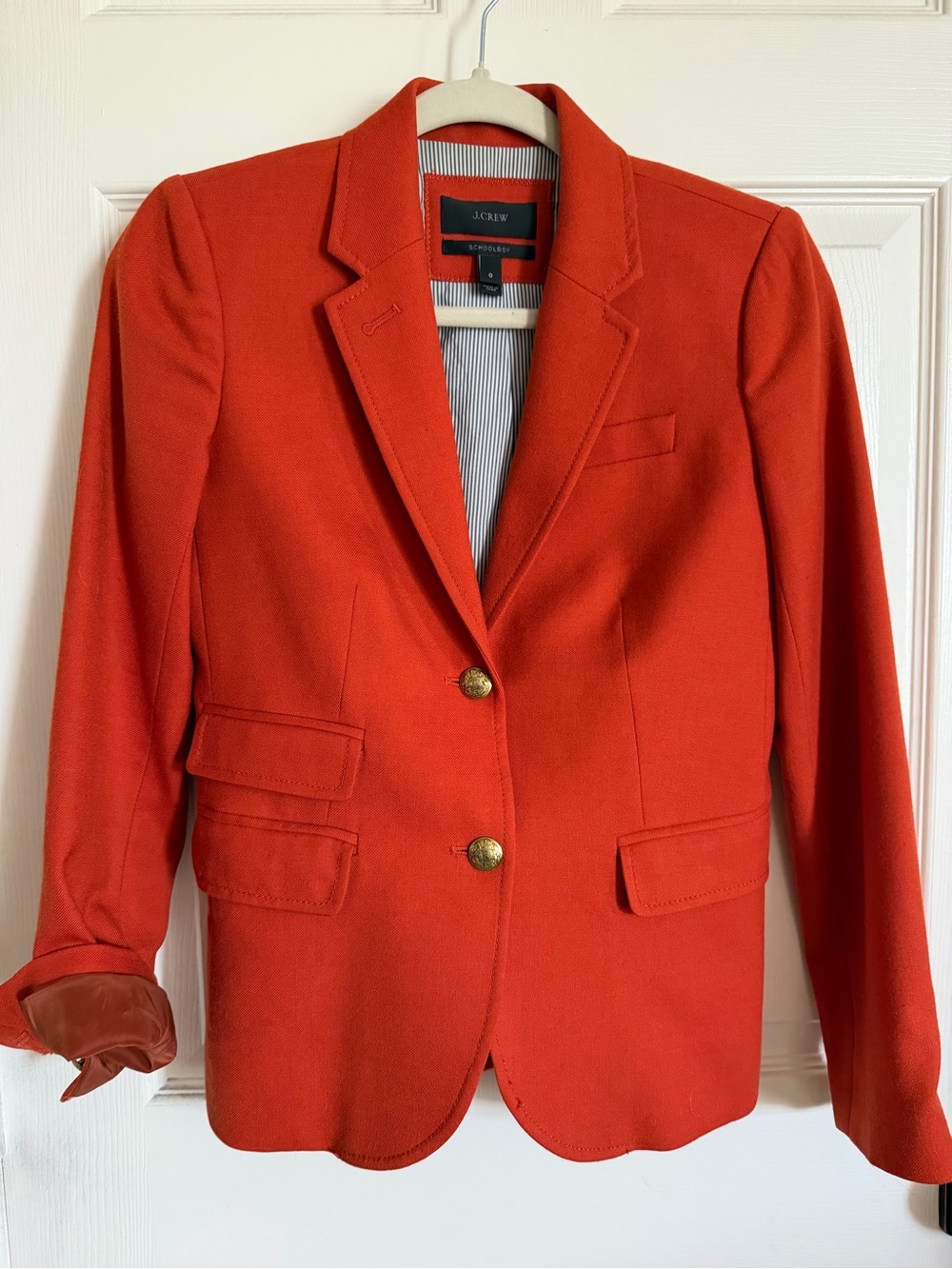 J. Crew Women's Orange Tailored Two-Button Blazer